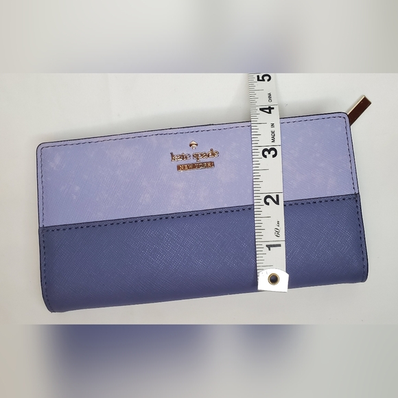 Kate Spade Blue Two Tone Wallet Slim - Picture 10 of 11